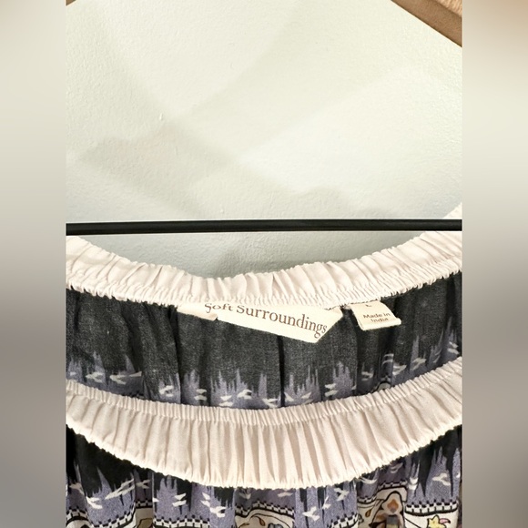 Soft Surroundings Off Shoulder Paisley Blouse Purple Size Large - Picture 5 of 6